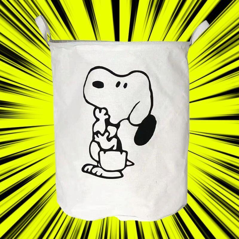 Home Edit Bathroom Organizer - Snoopy Wäschekorb aus Baumwollstoff, faltbar, wasserdicht,