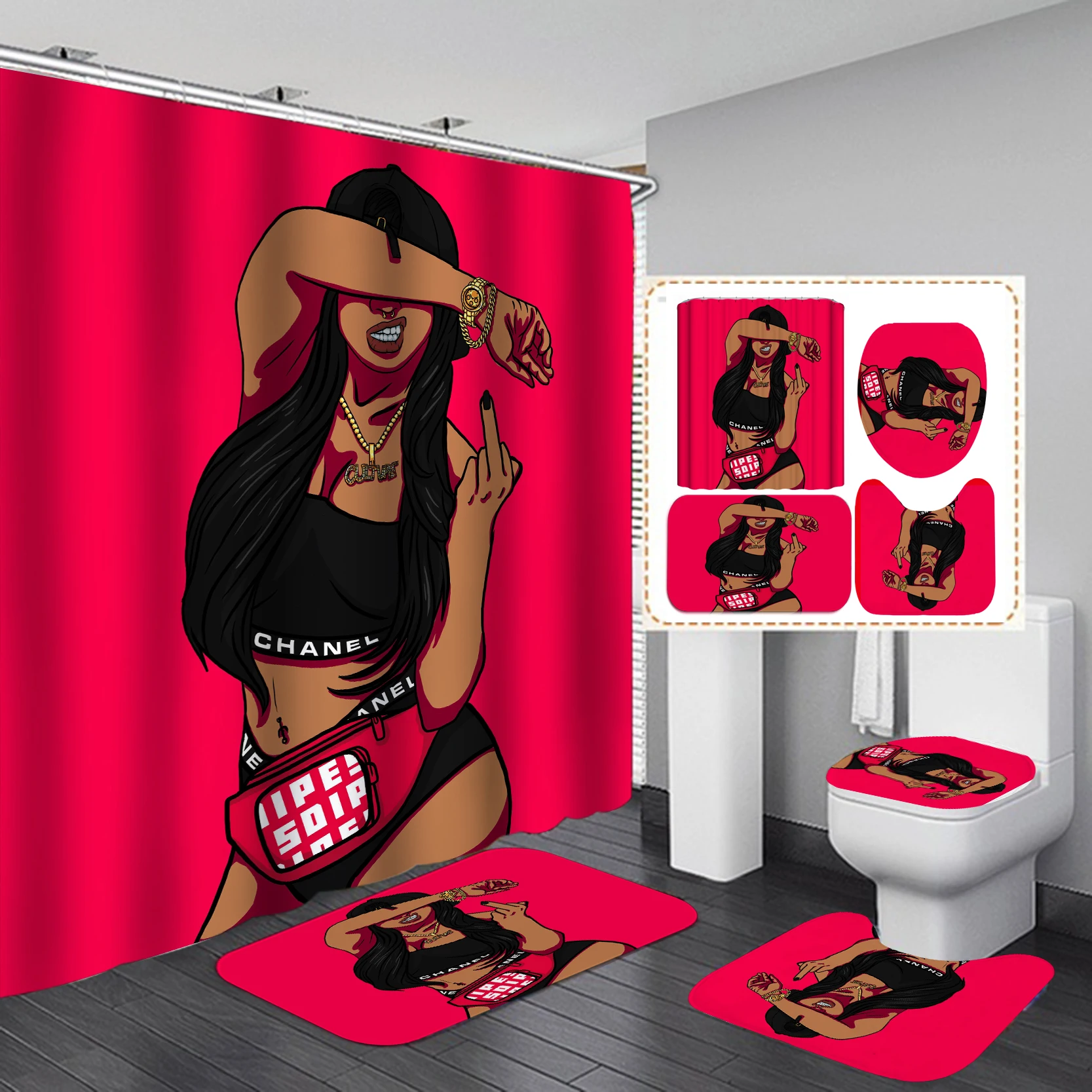 Home Goods Bathroom Accessories - Home Goods Cool African Girl Maßgefertigtes