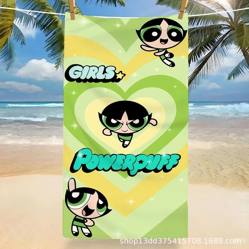 Home Goods Bathroom - Heiß begehrtes Powerpuff Girls Cartoon-Badetuch –