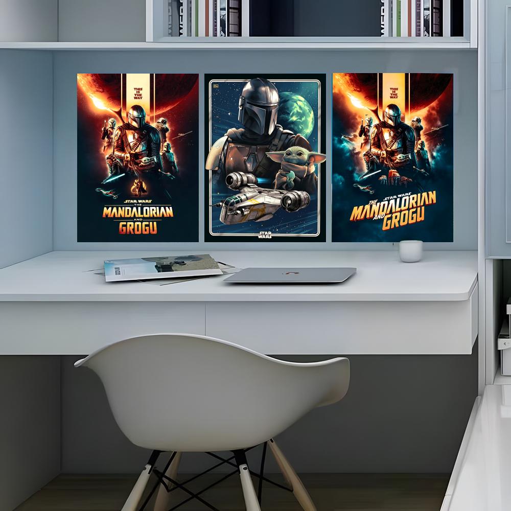 Home Bathroom Movie - Film-Poster „The M-ManDaloRian-N And G-Grogu“, künstlerische,