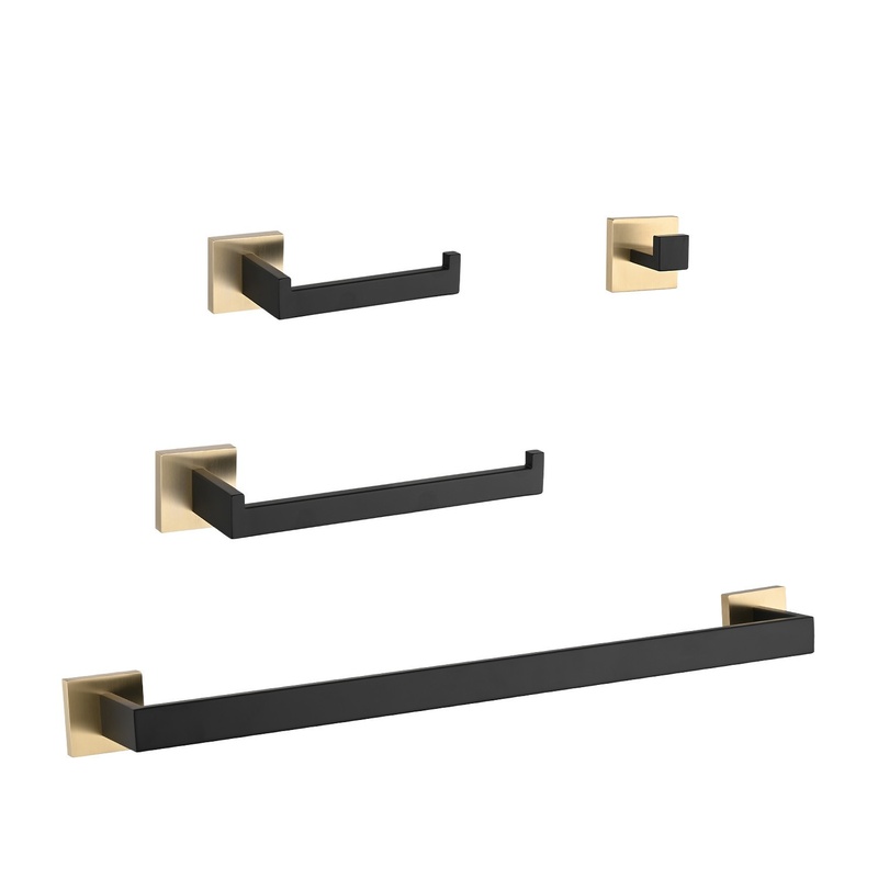 Home Hardware Bathroom Sinks - 4-teiliges Badezimmer-Hardware-Set, moderne Wandhalterungen, rostfreier Edelstahl,