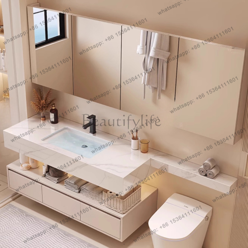Home Bathroom Vanity Combo - LJYPartitions Toiletten-Badezimmerschrank Wandregale Kommoden Waschbecken Moderner