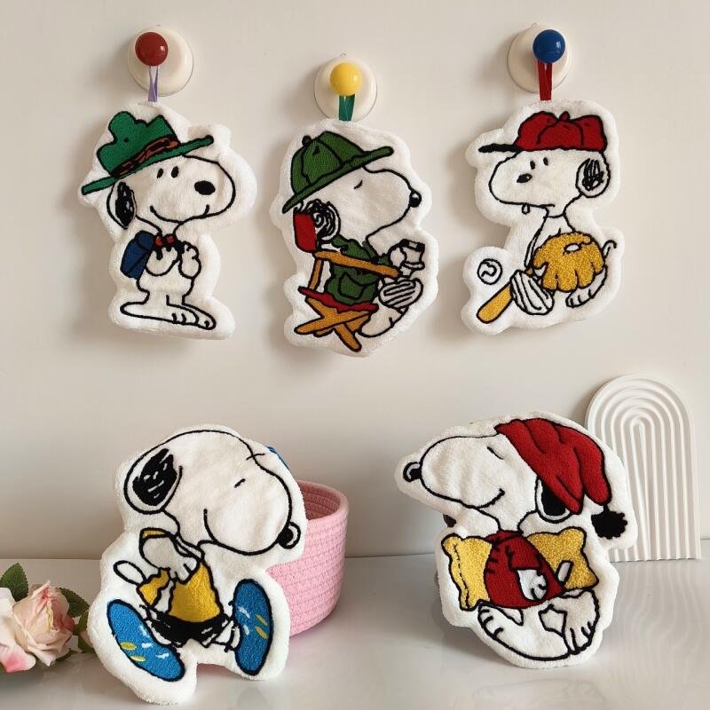Home Bathroom Movie - Snoopy Kawaii Handtücher aus Korallenvlies zum