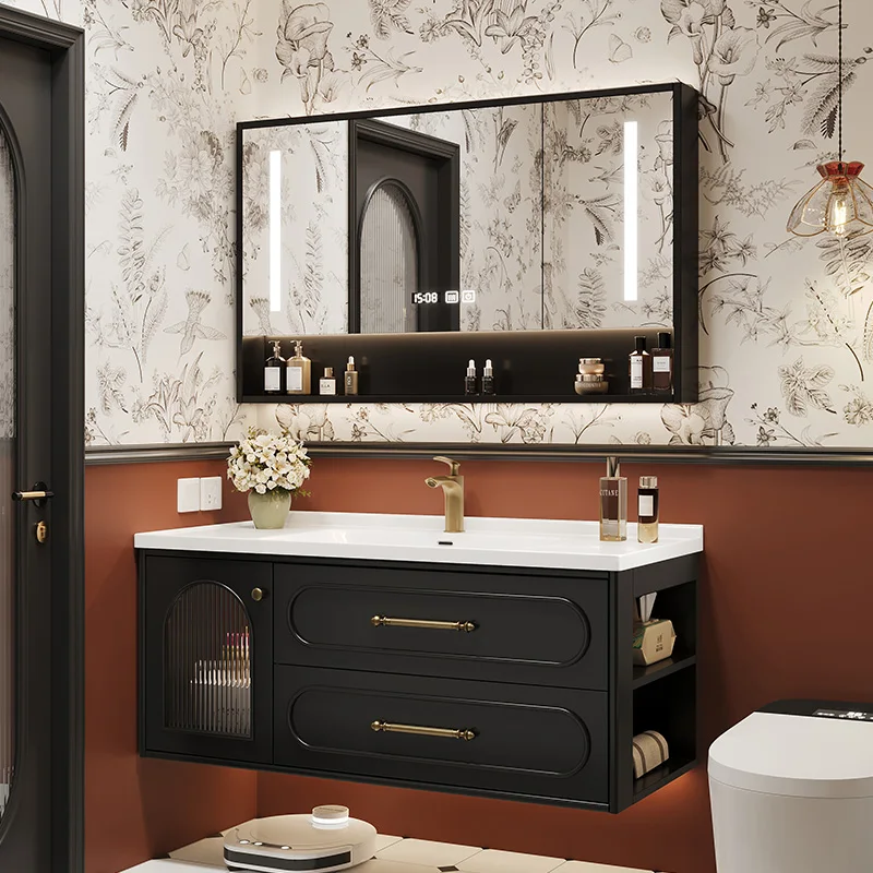 Home Bathroom Vanity Combo - Französische Luxus-Badezimmerschränke, Keramik, Waschbecken, Vintage-Waschtisch, Badezimmerschränke,