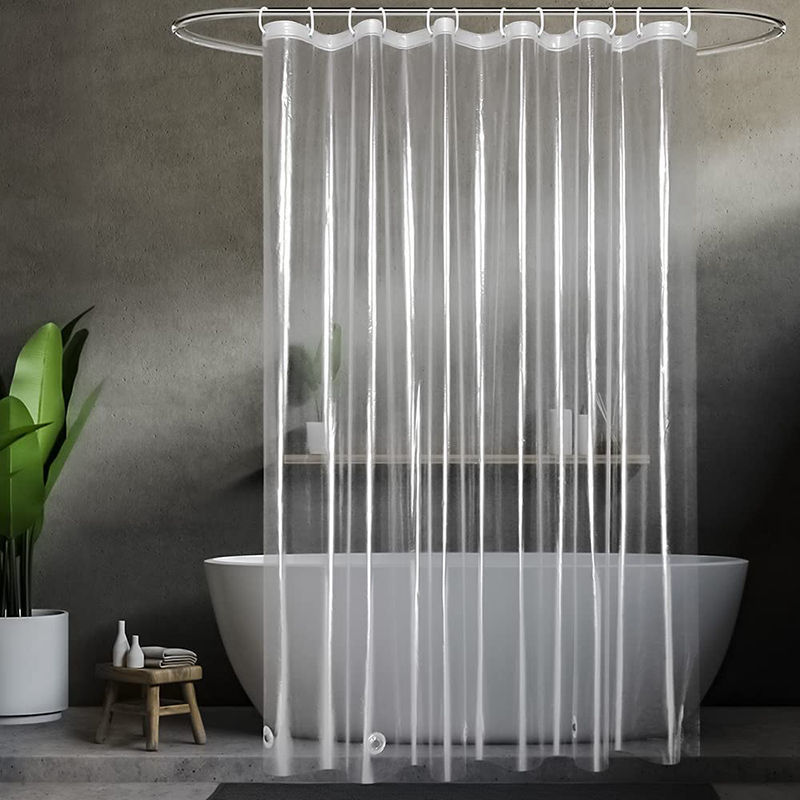 Shower Curtain Liner - 1 Stück transparente Duschvorhang-Einlage mit unteren
