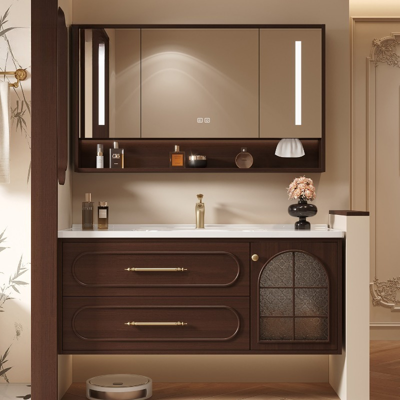 Home Bathroom Vanity Combo - Wandorganizer Badezimmerschrank Spiegel Aufbewahrungsregale Zubehör Schrankdekorationen