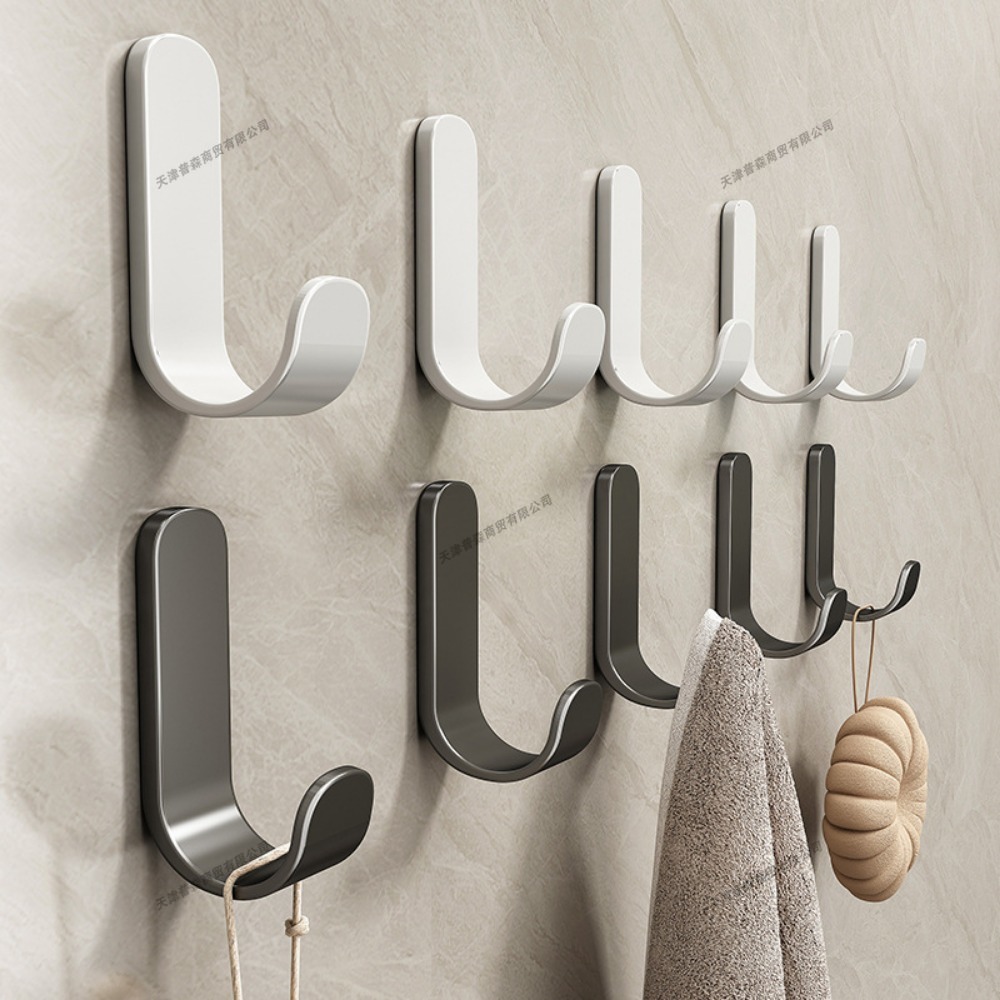 Robe Hook Adhesive - Stanzfreier, selbstklebender Wandhaken, Metallbügel, Viskose-Wandhaken für