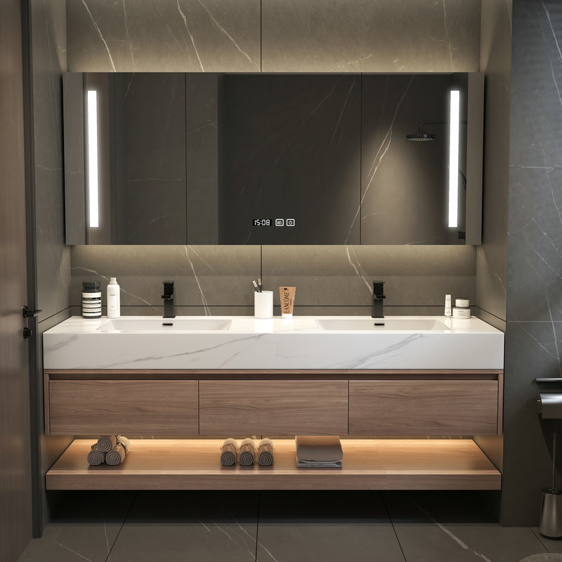 Home Bathroom Vanity Combo - Badezimmer-Aufbewahrungsmöbel für Zuhause, Schrank 120-180 cm,