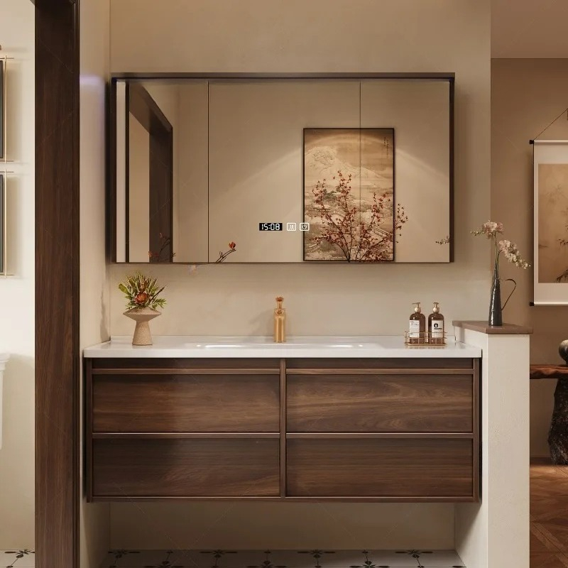 Home Bathroom Vanity Combo - Aufbewahrung Toilettenschrank Badezimmerschrank Organizer Regale Ausstellungsschränke