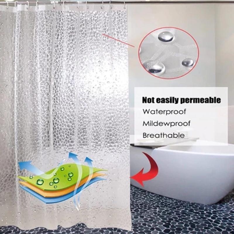 PEVA-Duschvorhang mit transpar – Shower Curtain Liner Bewertung und Preis