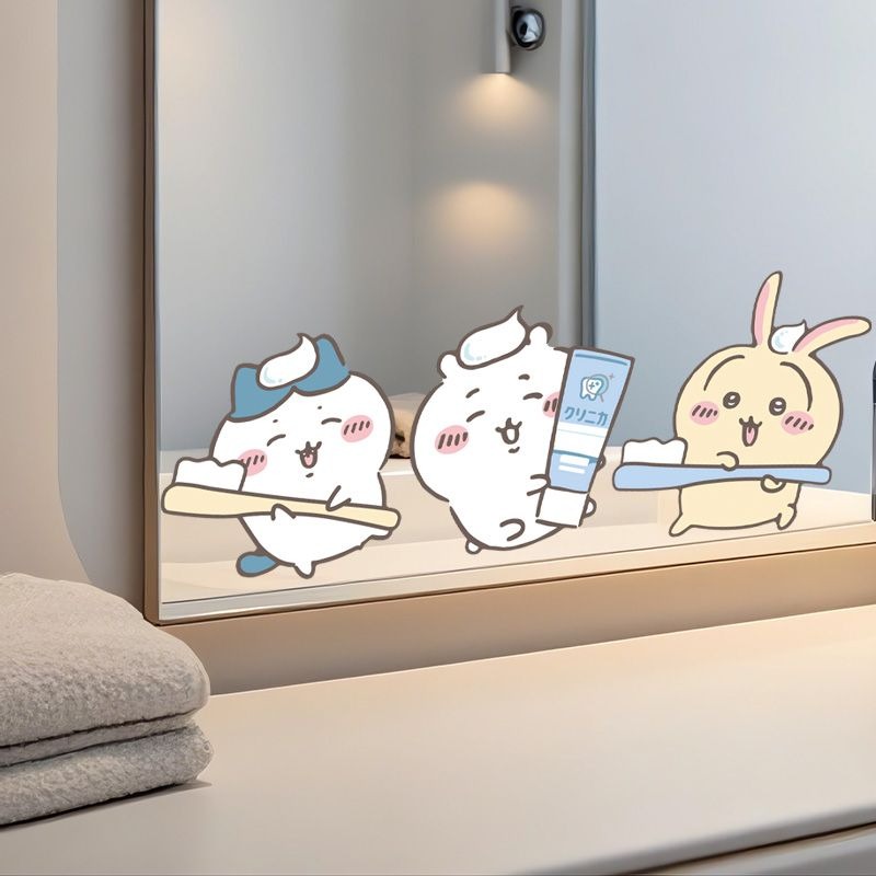 Heiße Chiikawa Spiegelaufklebe – Home Goods Bathroom Accessories Bewertung und Preis