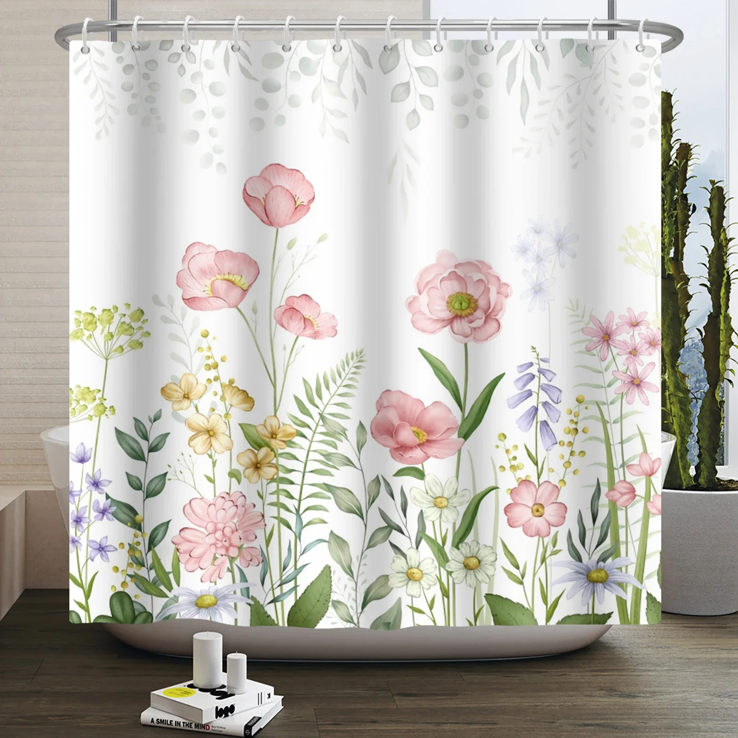 Aquarell-Eukalyptusblatt-Dusch – Shower Curtain Liner Bewertung und Preis