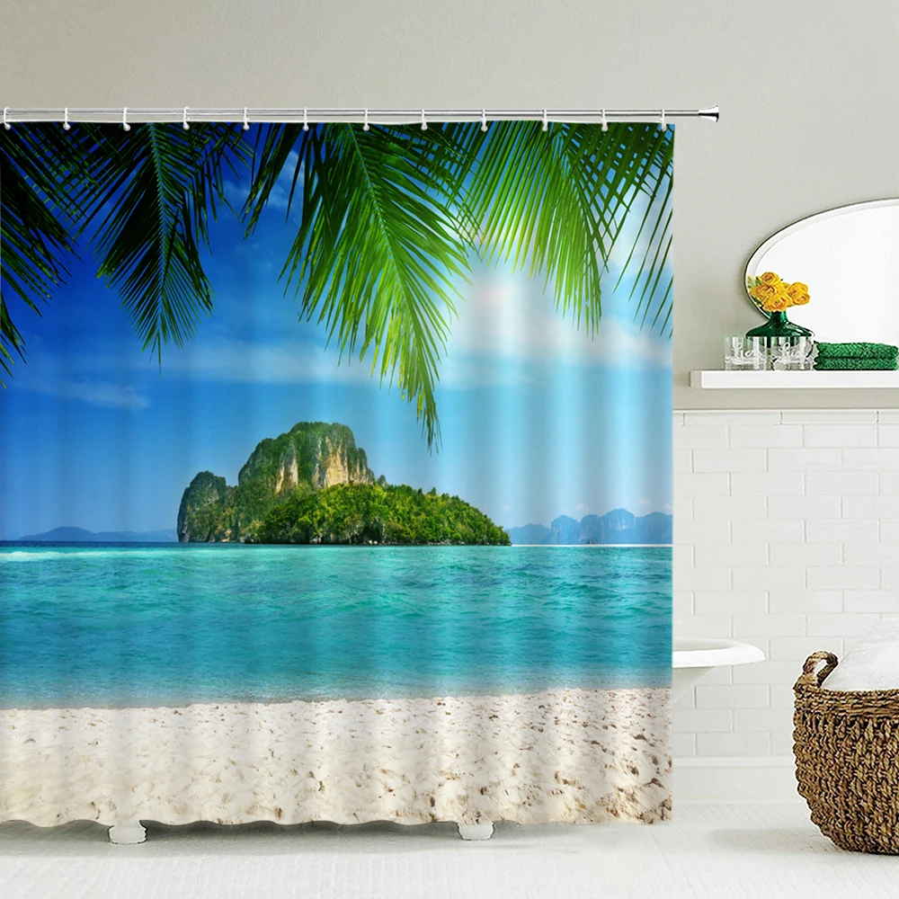 Meereslandschaft Strand Duschv – Shower Curtain Liner Bewertung und Preis