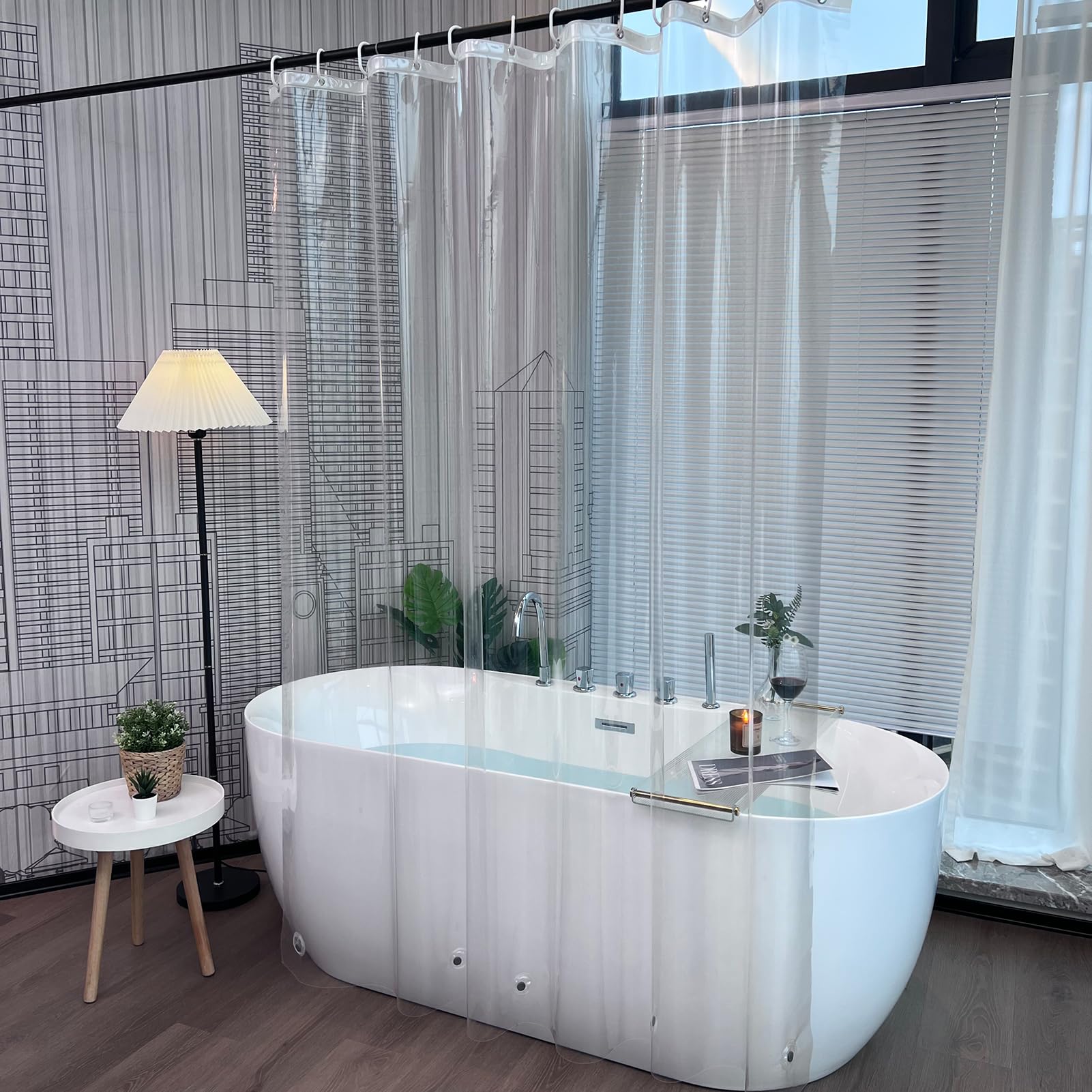 Transparente Plastik-Duschvorh – Shower Curtain Liner Bewertung und Preis