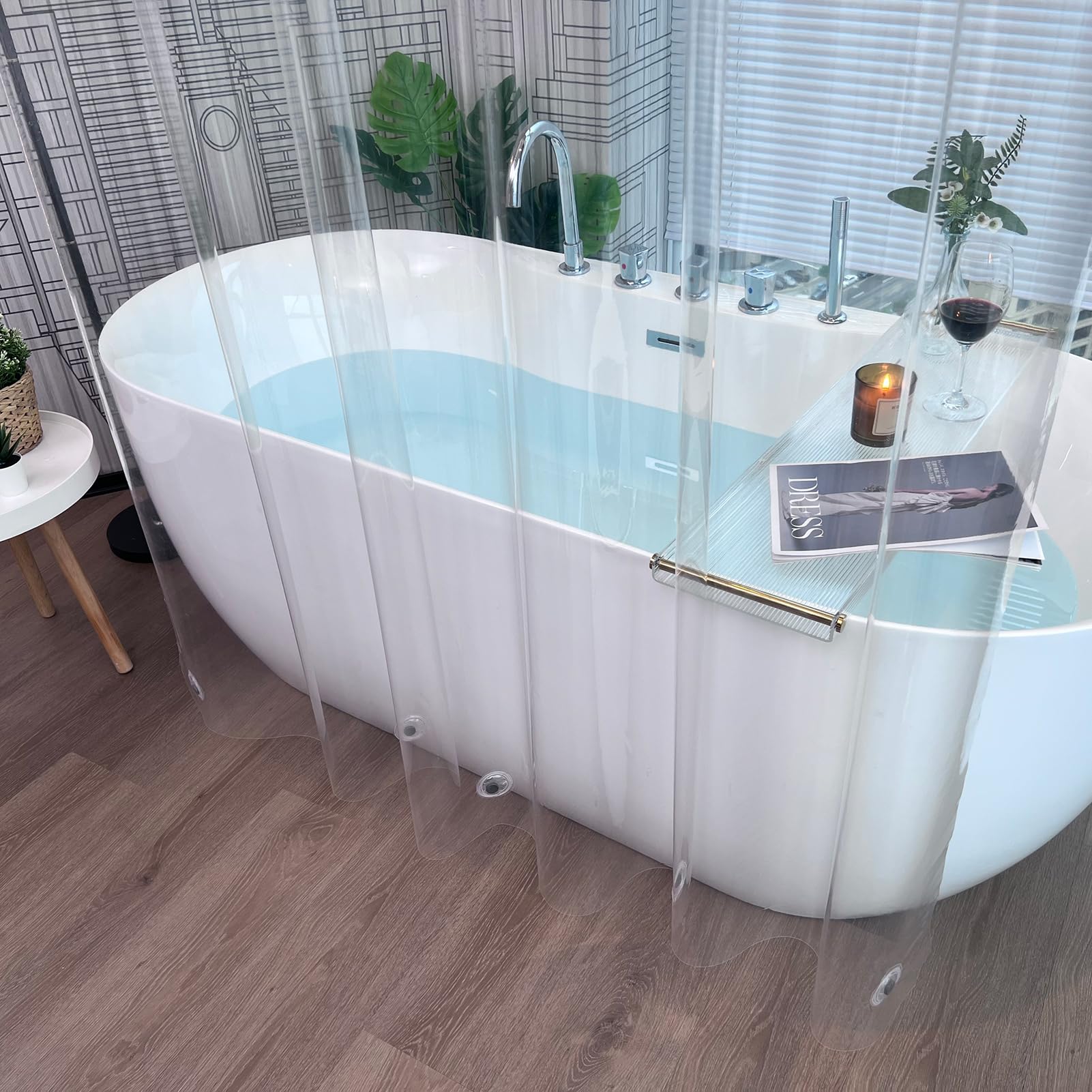 Transparente Plastik-Duschvorh – Shower Curtain Liner Bewertung und Preis