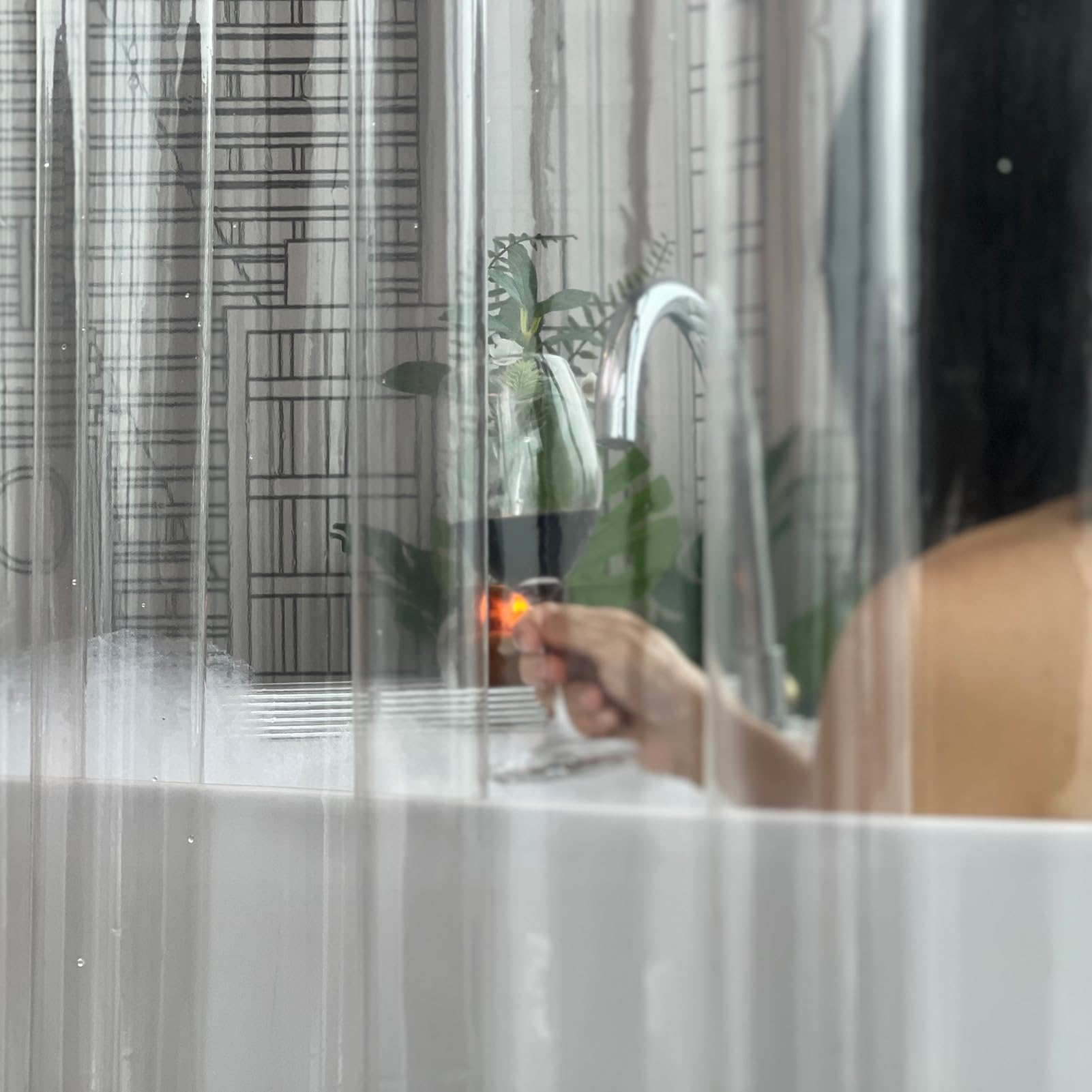 Transparente Plastik-Duschvorh – Shower Curtain Liner Bewertung und Preis