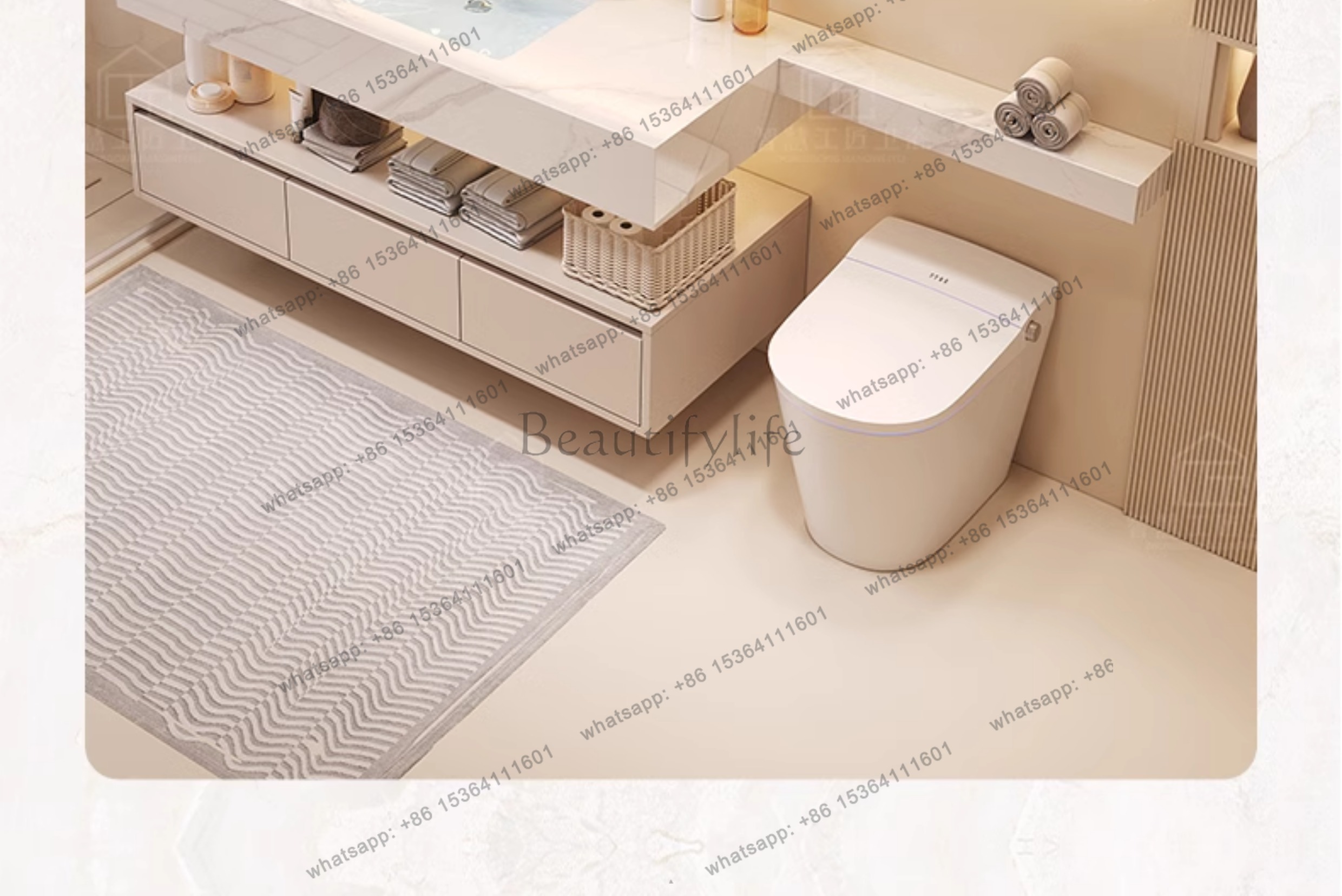 LJYPartitions Toiletten-Badezi – Home Bathroom Vanity Combo Bewertung und Preis