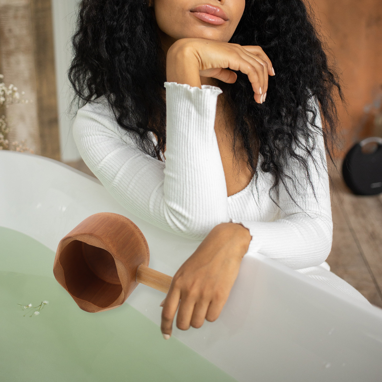 Bambus-Wasserkelle mit einziga – Home Bathroom With Sauna Bewertung und Preis