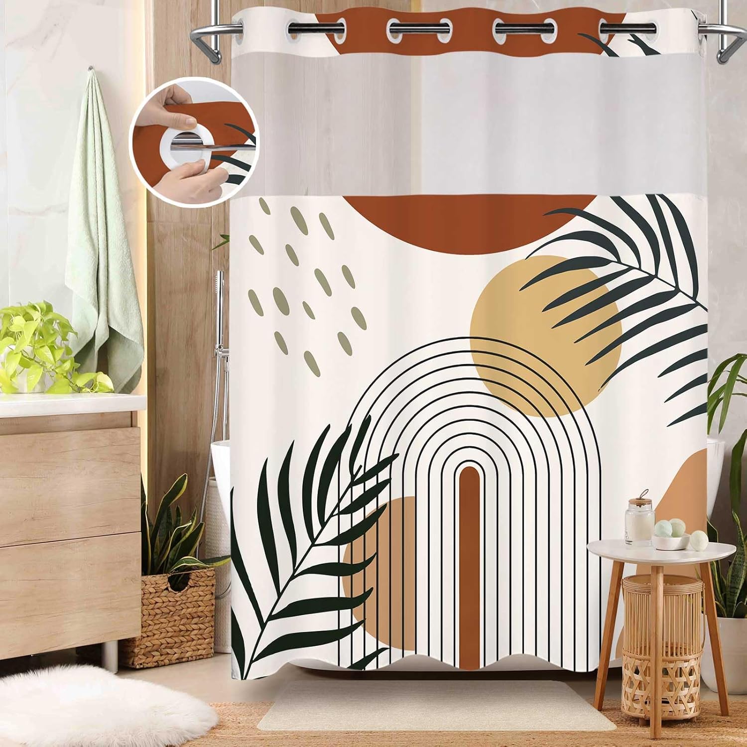 Duschvorhang ohne Haken, mit S – Shower Curtain Liner Bewertung und Preis
