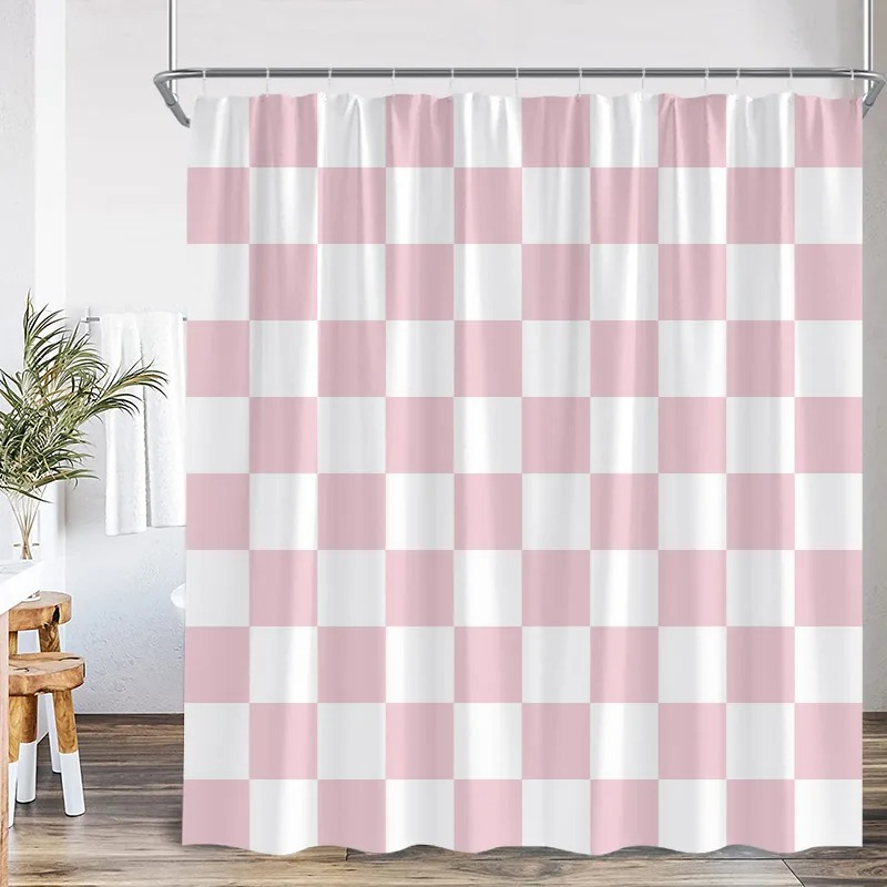 Schwarz-weiß karierter Duschvo – Shower Curtain Liner Bewertung und Preis