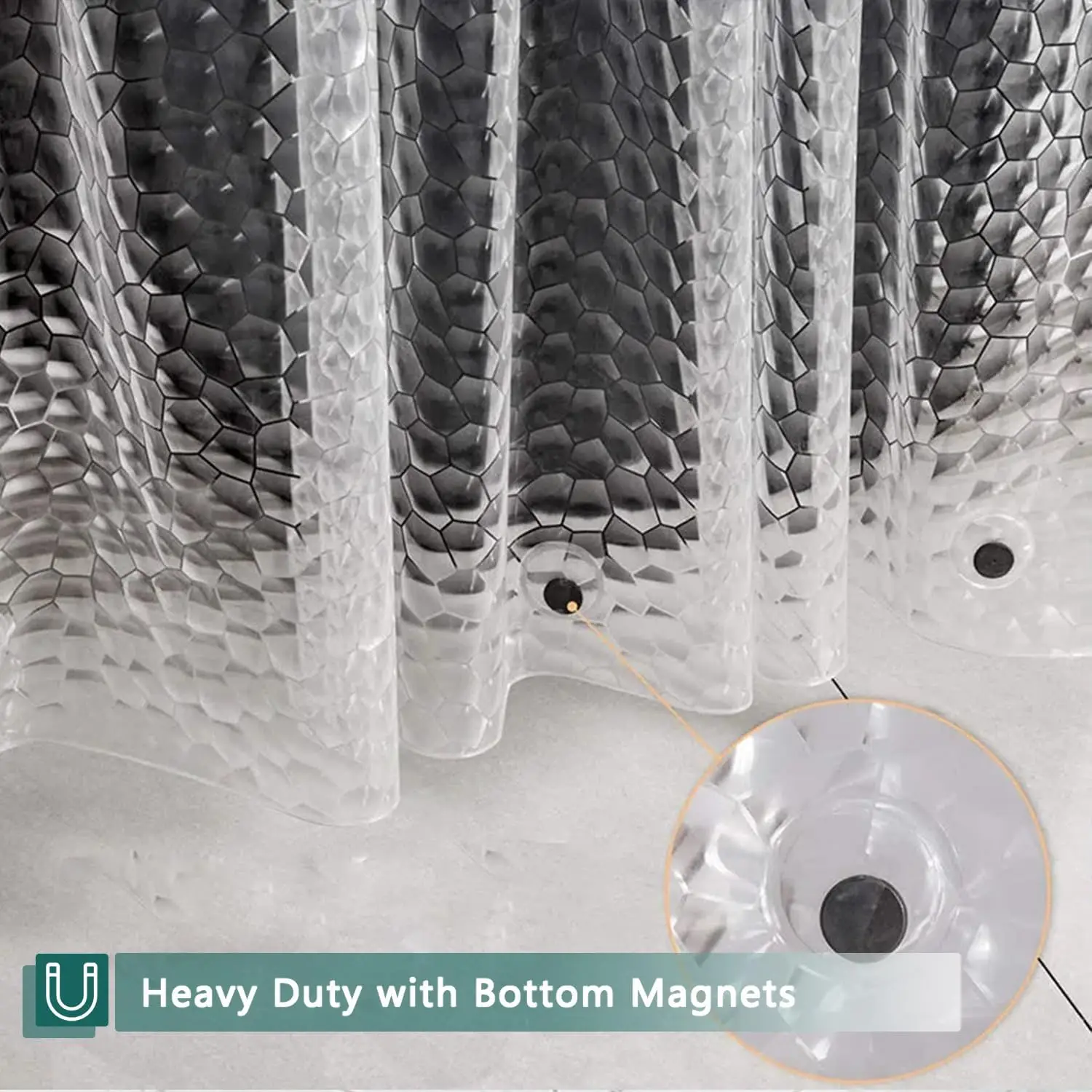 3D-Wasserwürfel-Duschvorhang,  – Shower Curtain Liner Bewertung und Preis