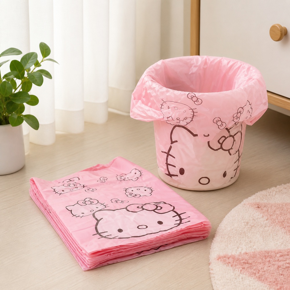 Rosa Cartoon-Katzen-Motiv Müll – Home Goods Bathroom Bewertung und Preis