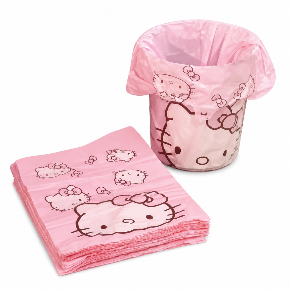 Rosa Cartoon-Katzen-Motiv Müll – Home Goods Bathroom Bewertung und Preis