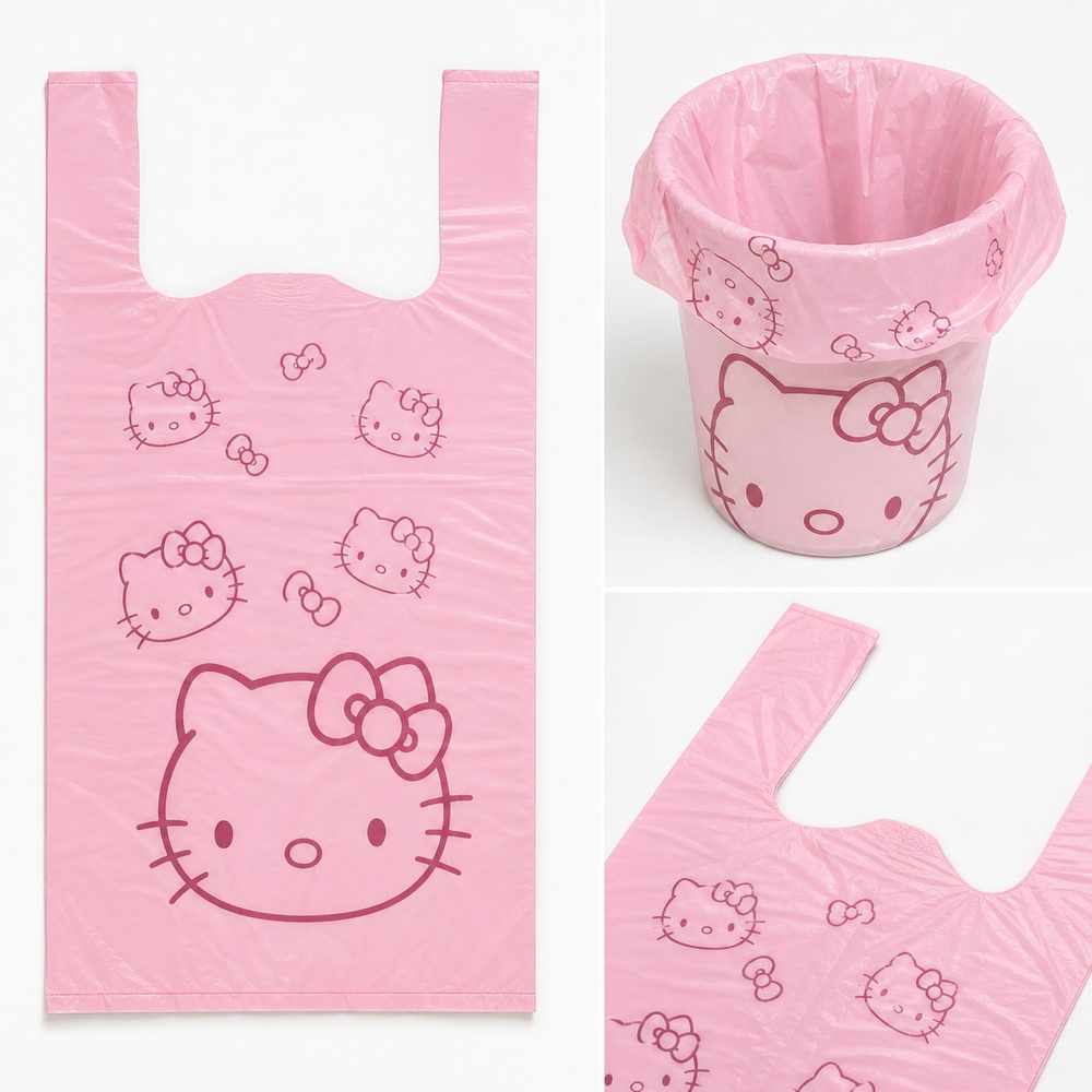 Rosa Cartoon-Katzen-Motiv Müll – Home Goods Bathroom Bewertung und Preis