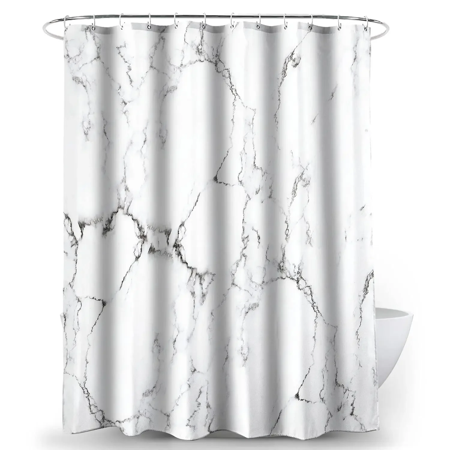 Grau-Gold-Marmor-Tinten-Textur – Shower Curtain Liner Bewertung und Preis