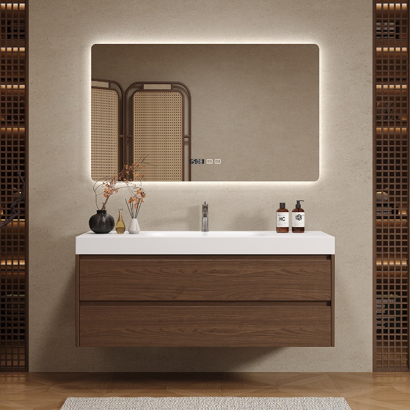 Holztrennwände Badezimmerschra – Home Bathroom Vanity Combo Bewertung und Preis