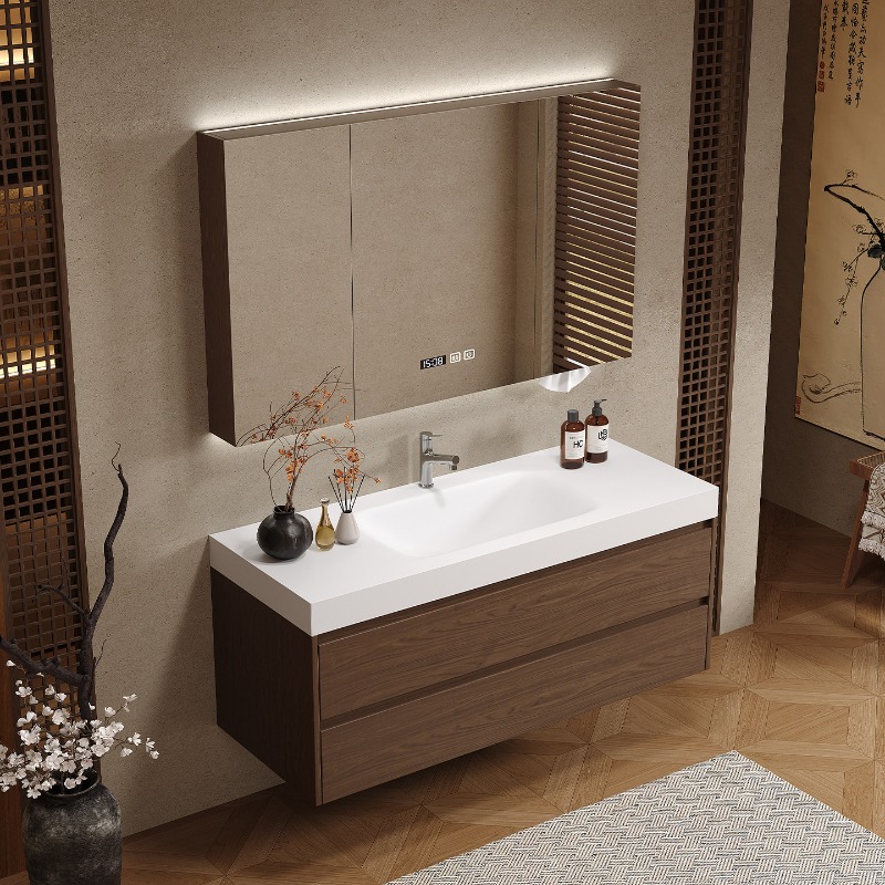 Holztrennwände Badezimmerschra – Home Bathroom Vanity Combo Bewertung und Preis