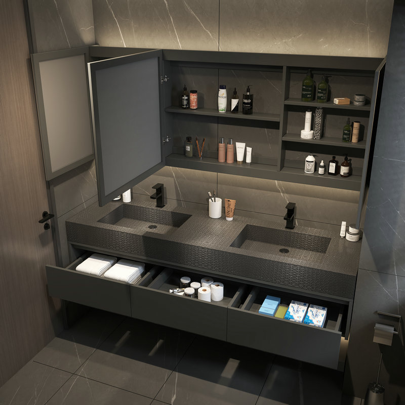 Badezimmer-Aufbewahrungsmöbel  – Home Bathroom Vanity Combo Bewertung und Preis